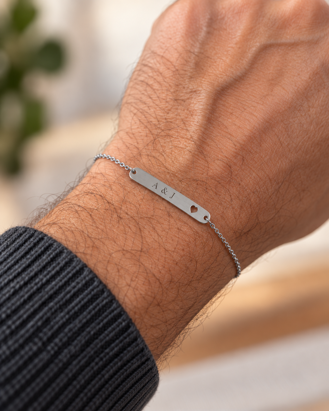 Pulsera de Barra Personalizada con Foto, Texto u Ojos - Imagen 9