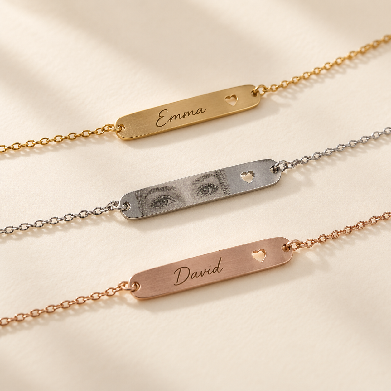 Pulsera de Barra Personalizada con Foto, Texto u Ojos - Imagen 5